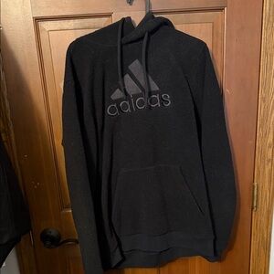 adidas Men’s Black Sherpa Pullover Hoodie